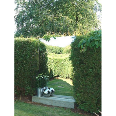 Primrose Acrylic Non Shatter Outdoor Wall Mounted Rectangular Silver Garden Illusion Mirror 120Cm X 60Cm