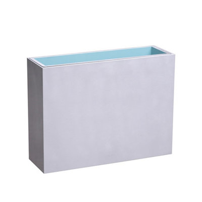 Primrose Zinc Galvanised Tall Trough Planter In Silver 89Cm from B&Q