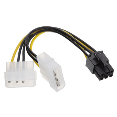 Kenable Trueway 6 Pin Pci Express Power Adapter Cable To 2 X Molex Lp4 Lead from B&Q