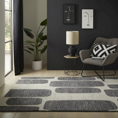 Melrose Vista Tufted Patterned Blocks Large Area Rug 160/230Cm from B&Q