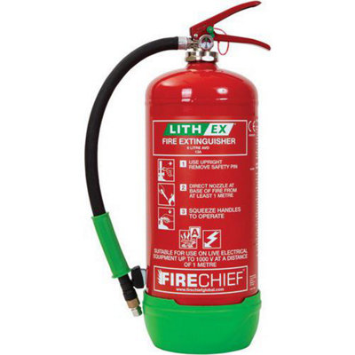 Firechief Fire Extinguisher For Lithium Ion Battery Fires6L from B&Q
