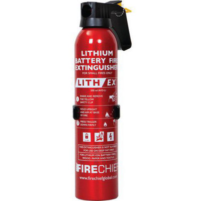 Firechief Fire Extinguisher For Lithium Ion Battery Fires500Ml from B&Q