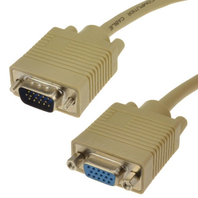 B&Q -  Svga Cable Hd15 Extension Lead Male To Female 10M Beige