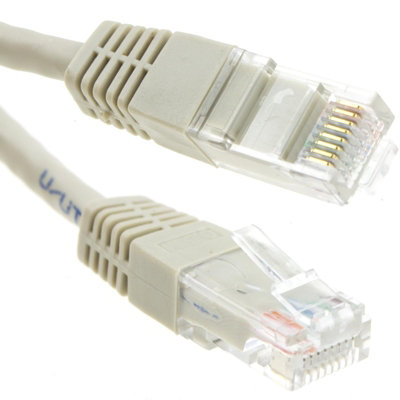 B&Q -  Network Cat6 Copper Utp Cable Gigabit Ethernet Patch Lead 3M Grey
