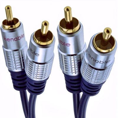 Pure Ofc Hq 2 X Rca Phono Plugs To Plugs Stereo Audio Cable 1M Gold 5055383405947 - Image 2