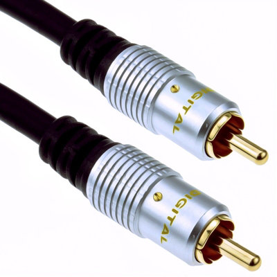 B&Q -  Pure Ofc Digital Audio Or Composite Cable Phono Plug To Plug Gold 10M