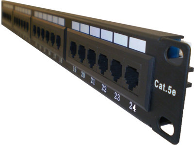 Kenable Cat5E Cat 5E Rj45 Economy Patch Panel Rack Mountable 24 Port from B&Q
