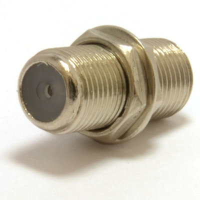 Kenable F Type Connector Coupler For Joining Satellite Virgin Cables With Nut from B&Q