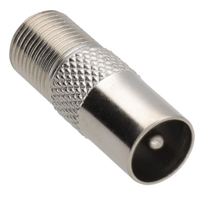 B&Q -  F Type Screw Connector Socket To Rf Coax Aerial Male Adapter