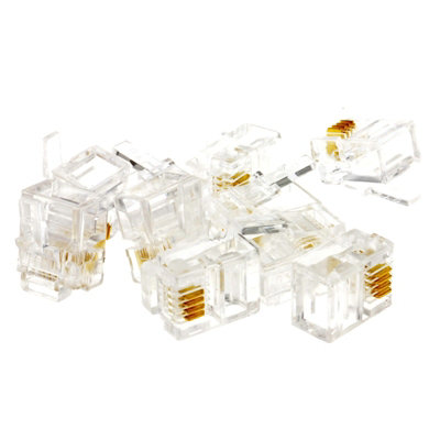 Kenable Rj11 6P4C Crimps Ends Plugs For Crimping Adsl Cables10 Pack from B&Q