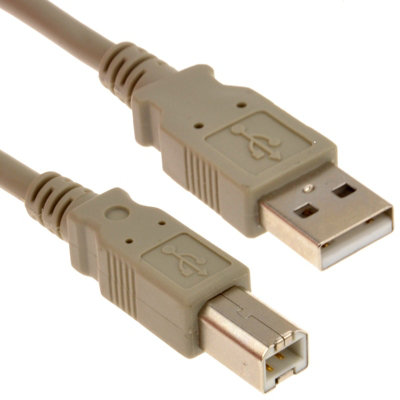 B&Q -  Usb 2.0 Certified Hi-Speed Hq Shielded A To B Cable Lead 1M
