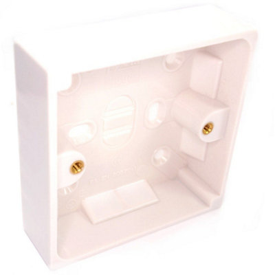 Kenable Surface Mount Back Box Pattress Box 1 Gang 25mm White