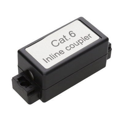 Kenable Inline Punch Down Coupler For Lan Cables Cat6 Black from B&Q