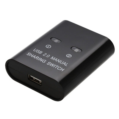 B&Q -  Newlink 2 Port Usb 2.0 Manual Switch 2 Way Selector 2 Computers Share 1 Device