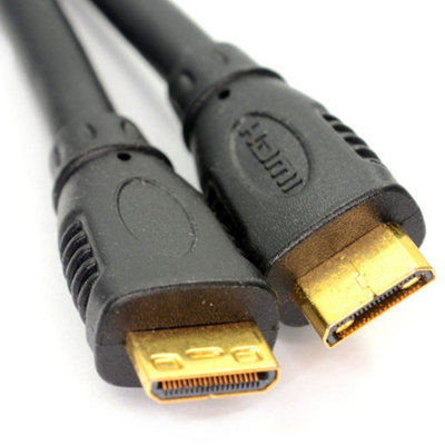 B&Q -  Mini Hdmi Type C Male Plug To Mini Hdmi Type C Male Cable Lead Gold 3M
