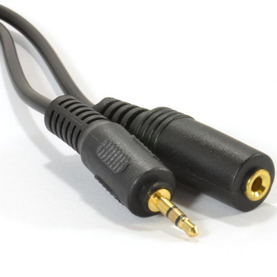 B&Q -  2.5mm Stereo Jack Plug To 2.5mm Jack Socket Extension Cable 2M