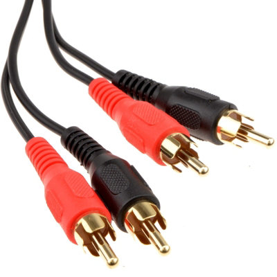 Kenable Twin Rca Phono Plugs To Twin Rca Phono Plugs Stereo Audio Cable 1M