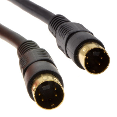 B&Q -  Svhs (S-Video) Plug To Plug Video Cable 4 Pin Mini Din Gold 20M