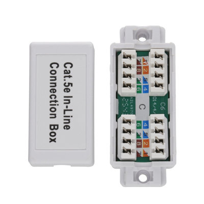 Kenable Inline Punch Down Coupler For Lan Cables Cat5E White from B&Q