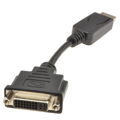 Kenable Displayport Male Plug To Dvi-D Female Socket Adapter Cable 15Cm from B&Q