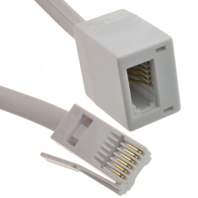 B&Q -  Bt Telephone Extension Lead For Office & Home Full 6 Wire Cable 5M