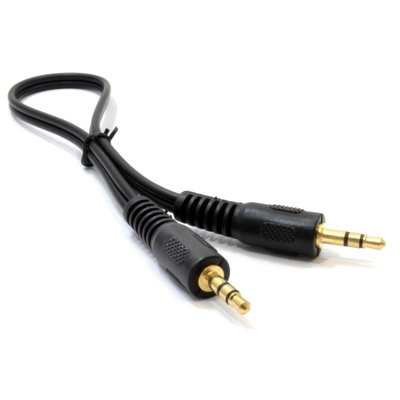 Kenable 3.5mm Male Audio Jack Plug To Plug Stereo Mini Aux Cable 0.25M 25Cm from B&Q