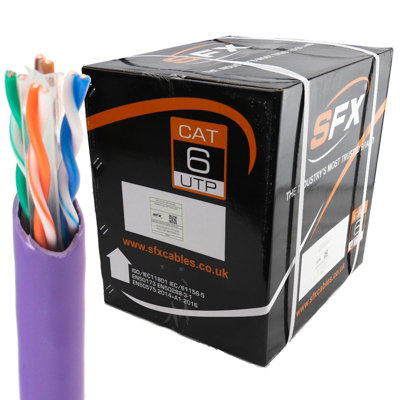 Kenable Low Smoke Cat6 Lszh Lsoh Utp Copper Ethernet Network Cable Reel 305M from B&Q