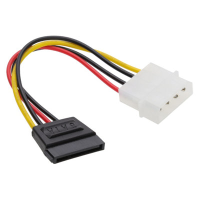 Kenable Molex Lp4 4 Pin To Sata 15 Pin Power Adapter Cable Lead - Image 3
