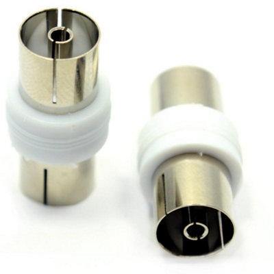B&Q -  Rf Female Socket To Socket Joins Aerial Coaxial Cables (2 Pack)