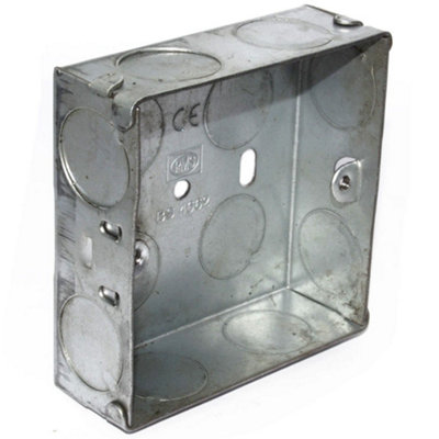 Kenable Flush Single Galvanised Steel Back Box With Fixed Lugs 25mm from B&Q