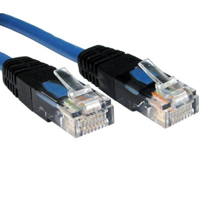 Kenable Network Cat 5E Utp Crossover Cable Blue With Black Rj45 Ends 5M from B&Q