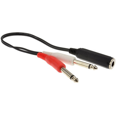 Kenable Pro Signal 2 X 6.35mm Jack Plugs To 6.35mm Jack Socket Lead 0.3M 30Cm from B&Q