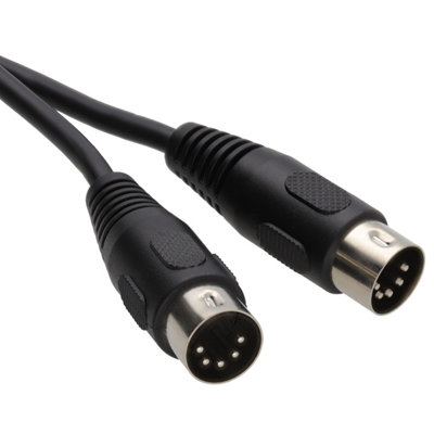 B&Q -  Midi 5 Pin Din Plug To 5 Pin Din Plug Cable 6M Black