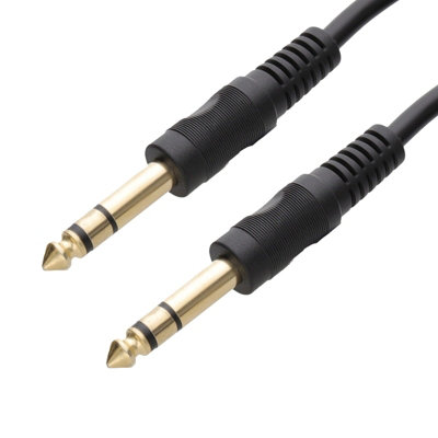 Kenable Pro 6.35mm Jack Plug To 6.35mm Jack Plug Stereo Cable Gold 2M from B&Q