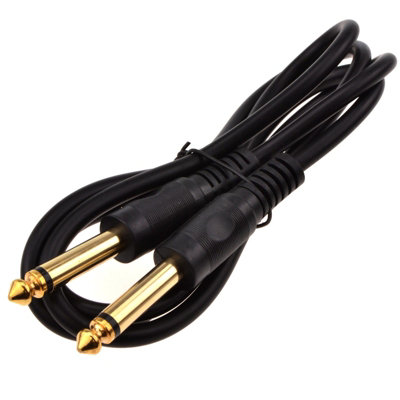 Kenable 6.35mm 1 4Inch Mono Jack Plug Guitar Instrument Patch Cable Gold 1M from B&Q