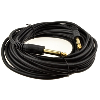 Kenable 6.35mm 1 4Inch Mono Jack Plug Guitar Instrument Patch Cable Gold 10M from B&Q