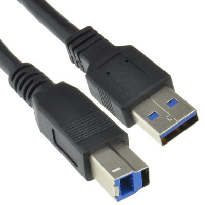 Kenable Usb 3.0 Superspeed Cable Type Plug A To Type B Plug Black 5M from B&Q