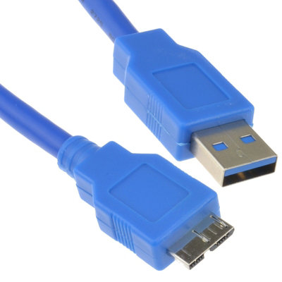 Kenable Usb 3.0 Superspeed A Male To 10 Pin Micro B Male Cable Blue 2M from B&Q