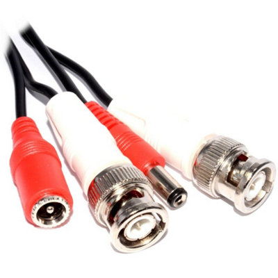 B&Q -  Cctv Bnc Plugs & Dc 2.1mm Camera Power Extension Cable 5M