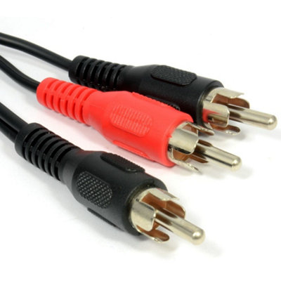Kenable Rca Phono Plug To Twin Phono Plugs Splitter Combiner Cable 0.5M 50Cm from B&Q