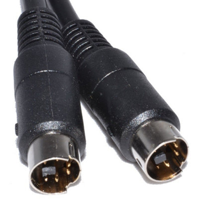 B&Q -  6 Pin Mini Din Plug To 6 Pin Mini Din Plug Audio Video Cable 1.5M