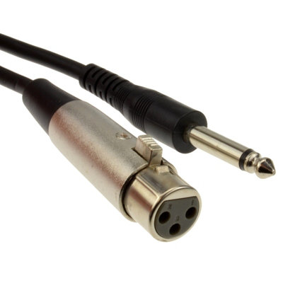 Kenable 6.35mm Mono Jack Plug To Xlr Socket Microphone Cable 3M from B&Q