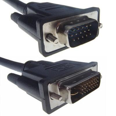 Kenable Dvi-I (Digital+Analogue) (24+5) To Vga Hd15 Male Cable 5M from B&Q