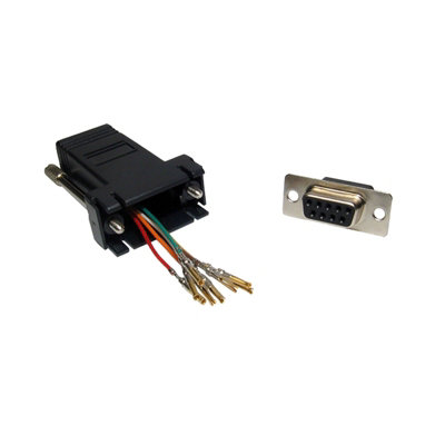 B&Q -  Rj45 Female Socket To 9 Pin Serial Db9 Female Socket Adapter