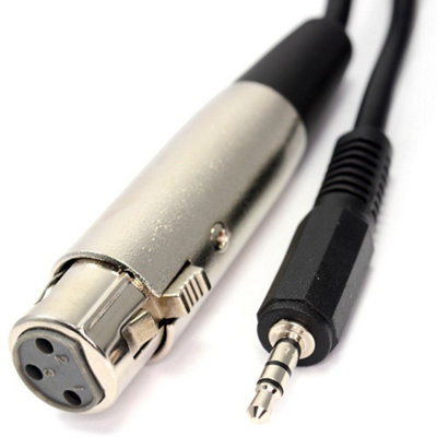 Kenable Xlr Female 3 Pin Socket To 3.5mm Audio Stereo Jack Plug Cable 6M from B&Q