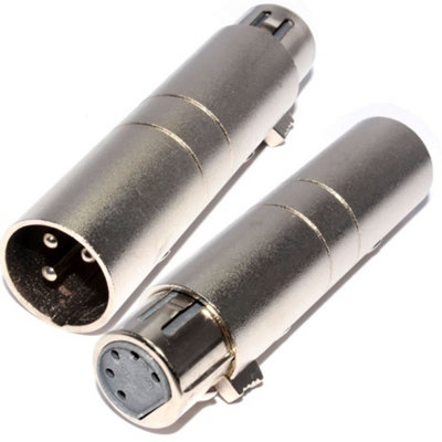 Kenable 3 Pin Male Xlr Pins To 5 Pin Female Holes Dmx Plug Adapter from B&Q