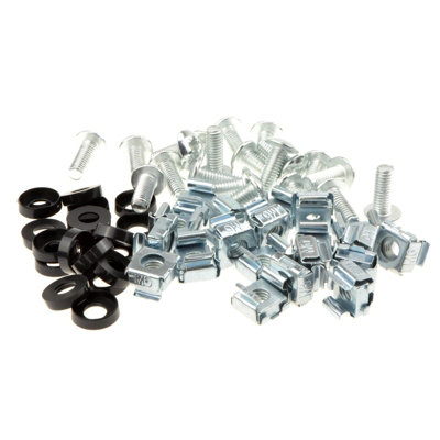 Kenable Rack Fixing Set M6 Captive Cage Nuts Bolts & Washers For Cabinet (20 Pack) Zinc from B&Q