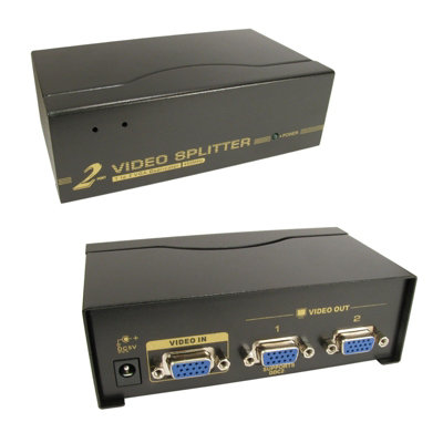 Kenable Svga Vga 2 Port Splitter From 1 Pc Device To 2 Monitors Display 450Mhz from B&Q