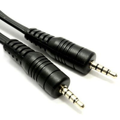 Kenable Ofc 3.5mm 4 Pole Jack Plug To 3.5mm 4 Pole Jack Plug Cable 1M from B&Q