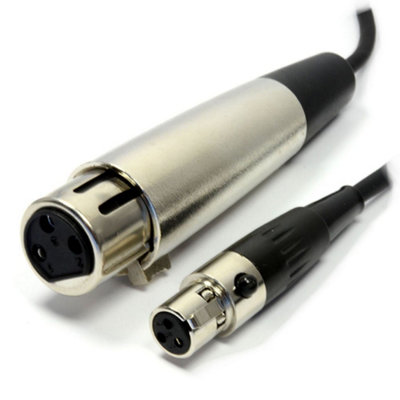 B&Q -  3 Pin Socket Female Xlr To 3 Socket Female Mini Xlr Cable 1.5M